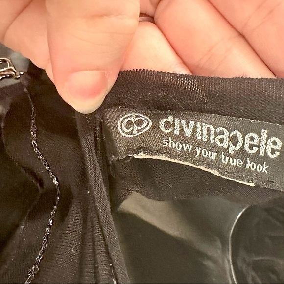 Divina Pele Rayon Frayed Dress Open Back Detachable Embellished Rhinestone Charm - Picture 11 of 11